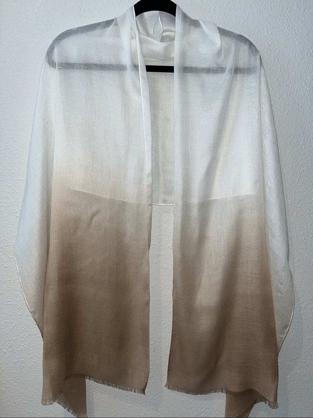 Chico's Ombré White to Brown lightweight Sheer Scarf, Wrap
OS
22x72